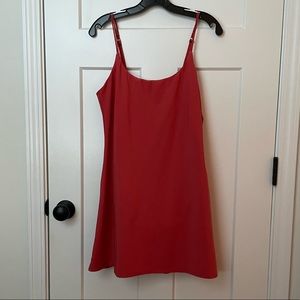 Abercrombie and Fitch Travelers mini dress in coral